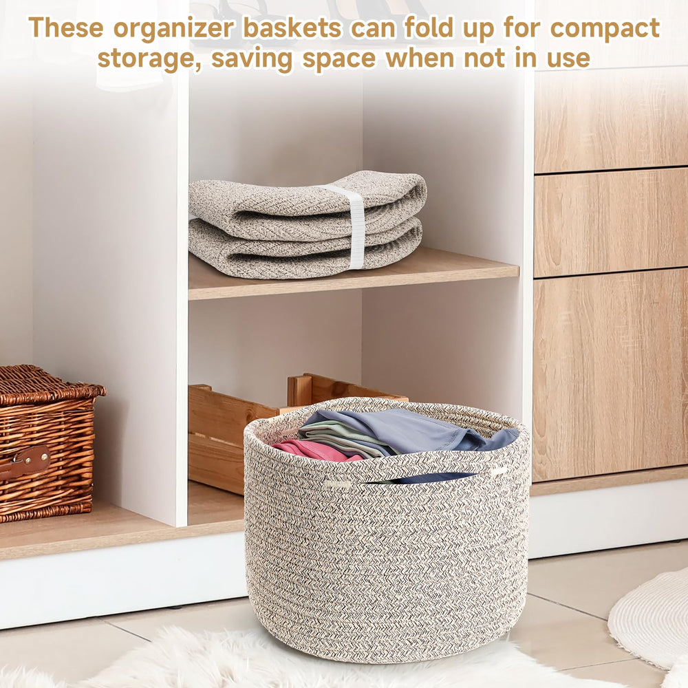 Maxuni small rope baskets daily use on shelf keeps essentials tidy