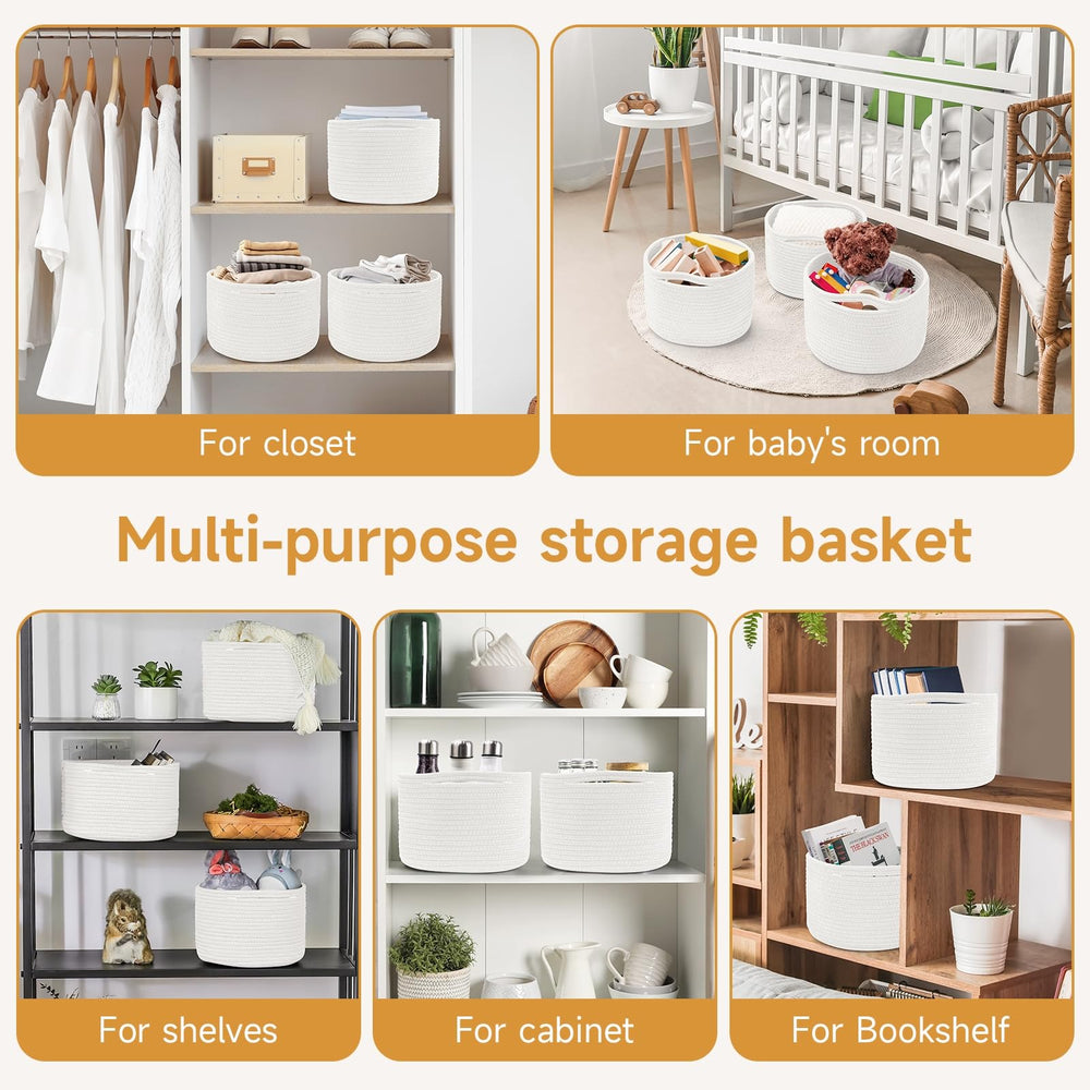 Maxuni small rope basket decorative shelf display for home.