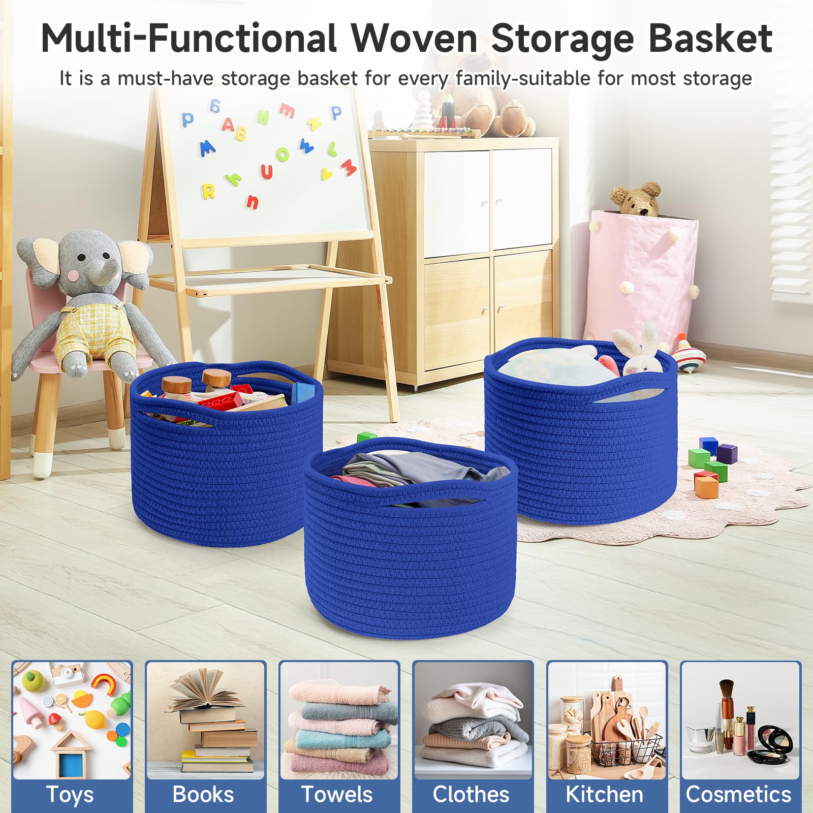 Maxuni small rope baskets folded packaging to quick reshape