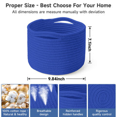 Maxuni small rope baskets with reinforced hidden handles for durable daily use