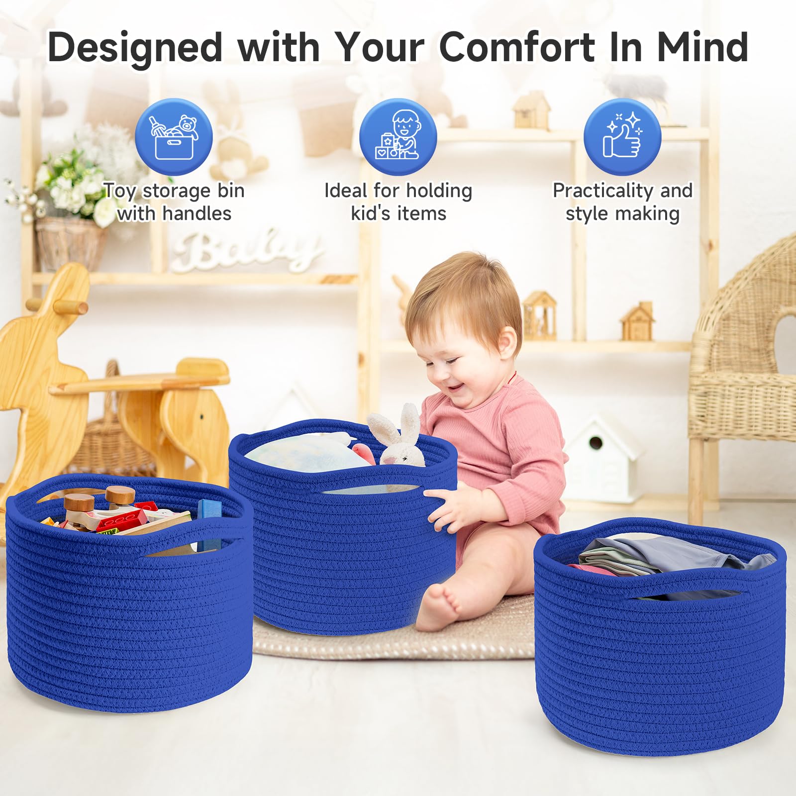 Maxuni small rope baskets ideal for keys and wallet storage