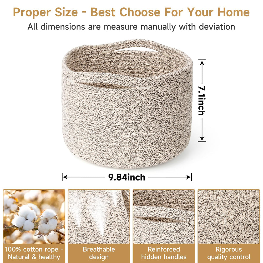 Maxuni small rope baskets opened with items show versatile storage options