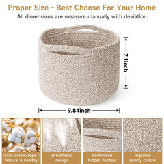 Maxuni small rope baskets opened with items show versatile storage options
