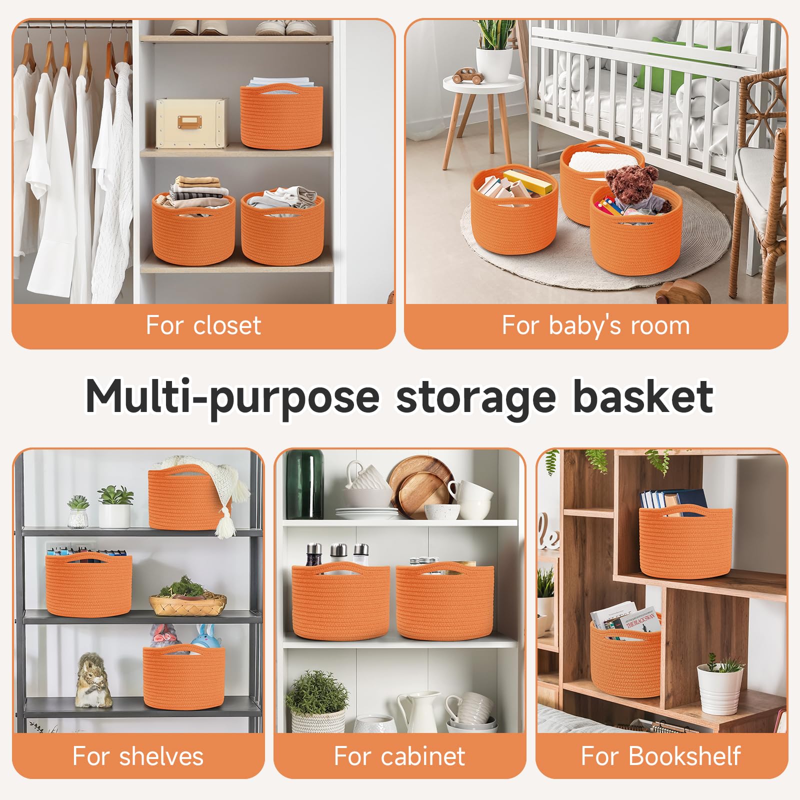Maxuni small rope baskets orange shaping tips demonstrated with clothes to regain form.