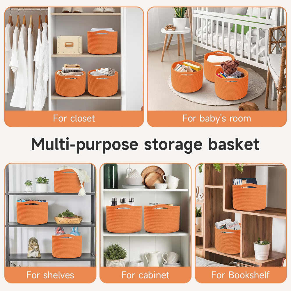 Maxuni small rope baskets orange shaping tips demonstrated with clothes to regain form.