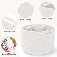 Maxuni small rope basket durable weave maintains stand-alone shape.