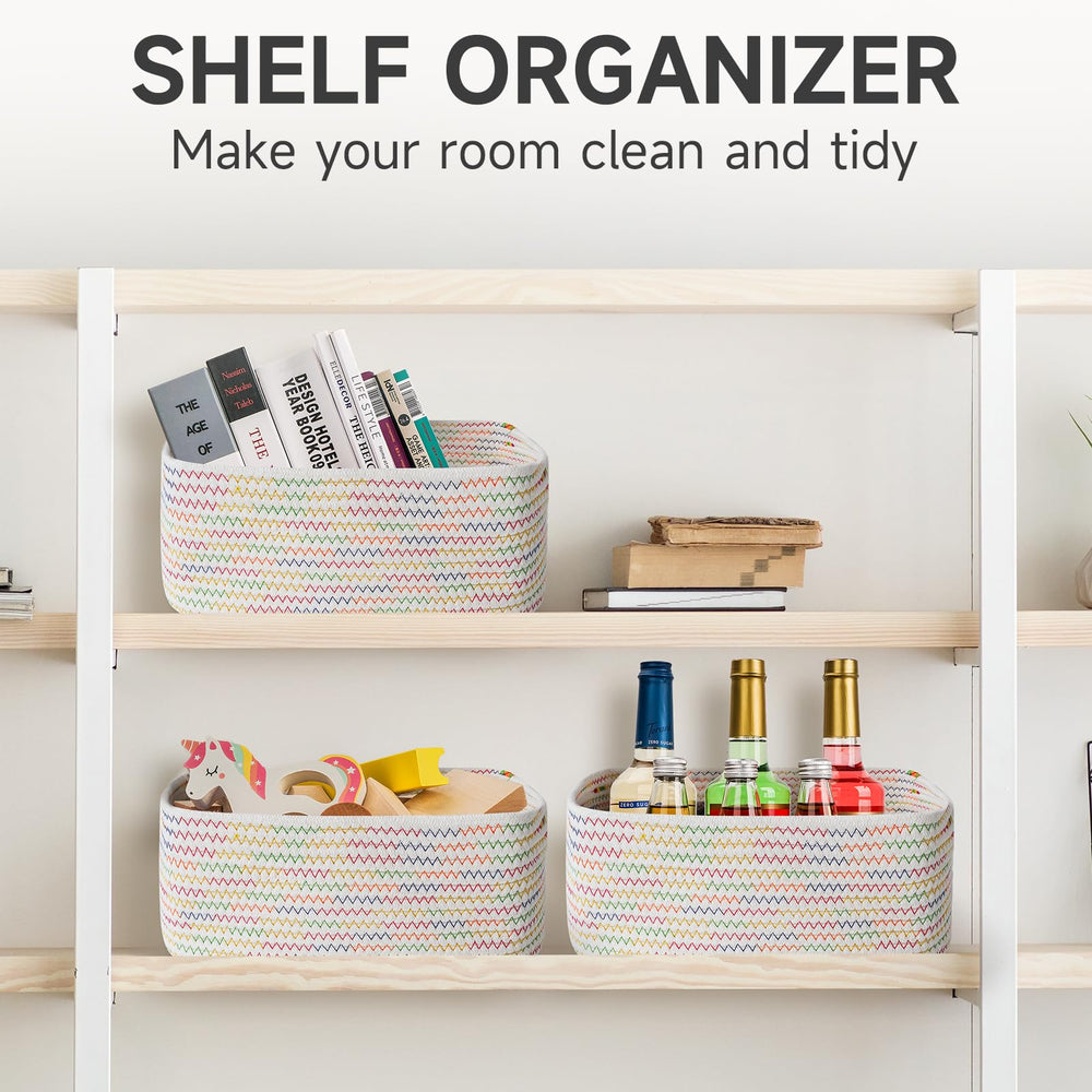 Maxuni stackable basket collection illustrating space-saving organization