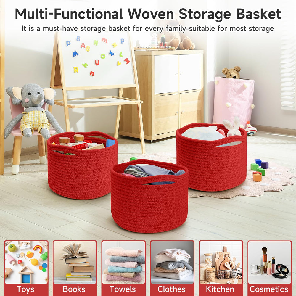 Maxuni storage basket on shelf demonstrates organized keys, toys, and cosmetics.