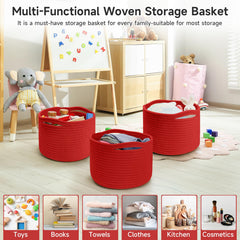 Maxuni storage basket on shelf demonstrates organized keys, toys, and cosmetics.