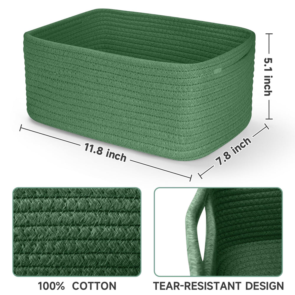 Maxuni woven rope basket, soft material, durable for nursery organization.