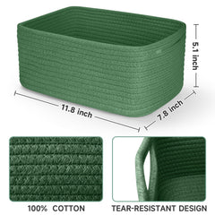 Maxuni woven rope basket, soft material, durable for nursery organization.