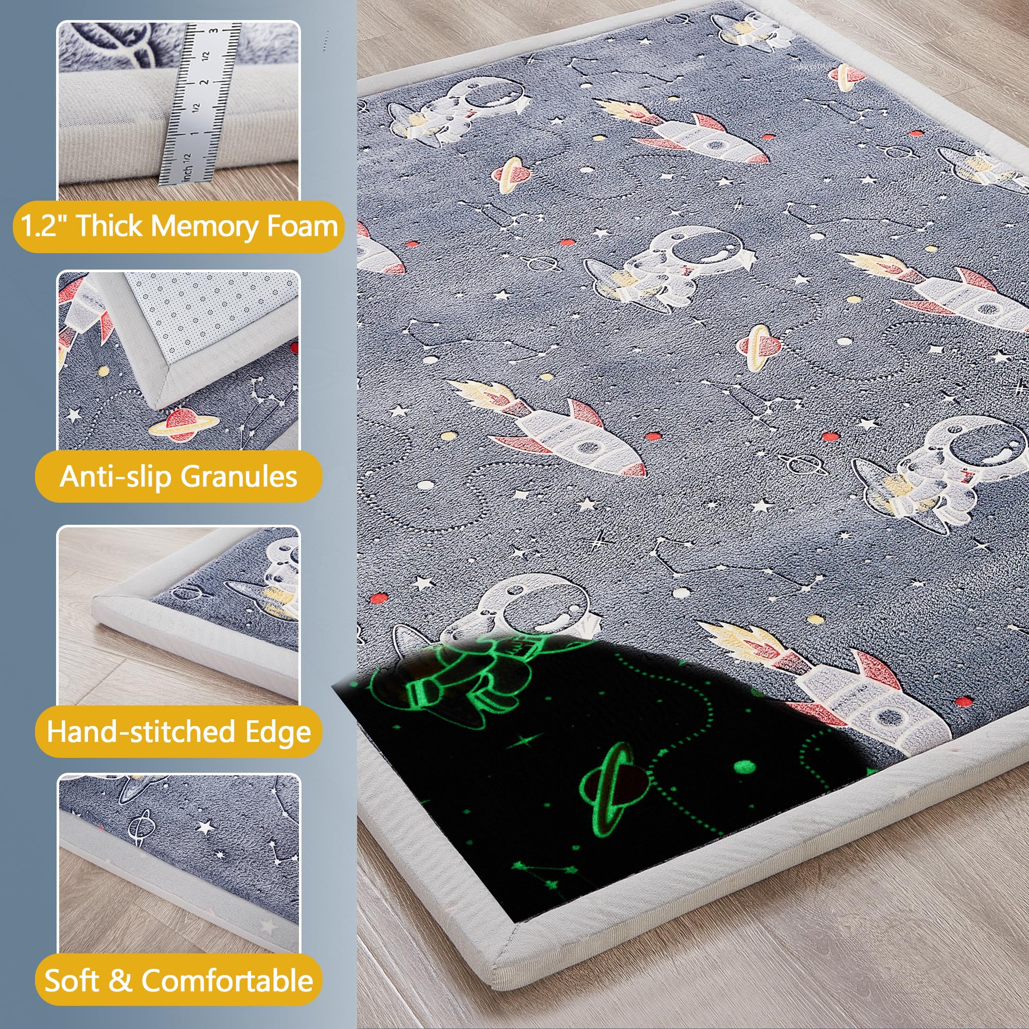 MAXYOYO mat laid in a nursery for versatile playtime setups.