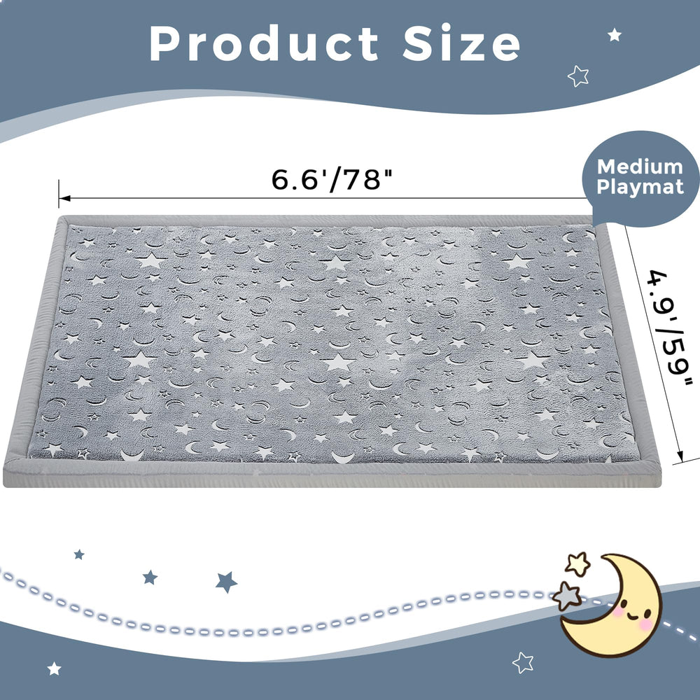 MAXYOYO Baby Play Mat memory foam layer demonstrates cushioned comfort for tummy time