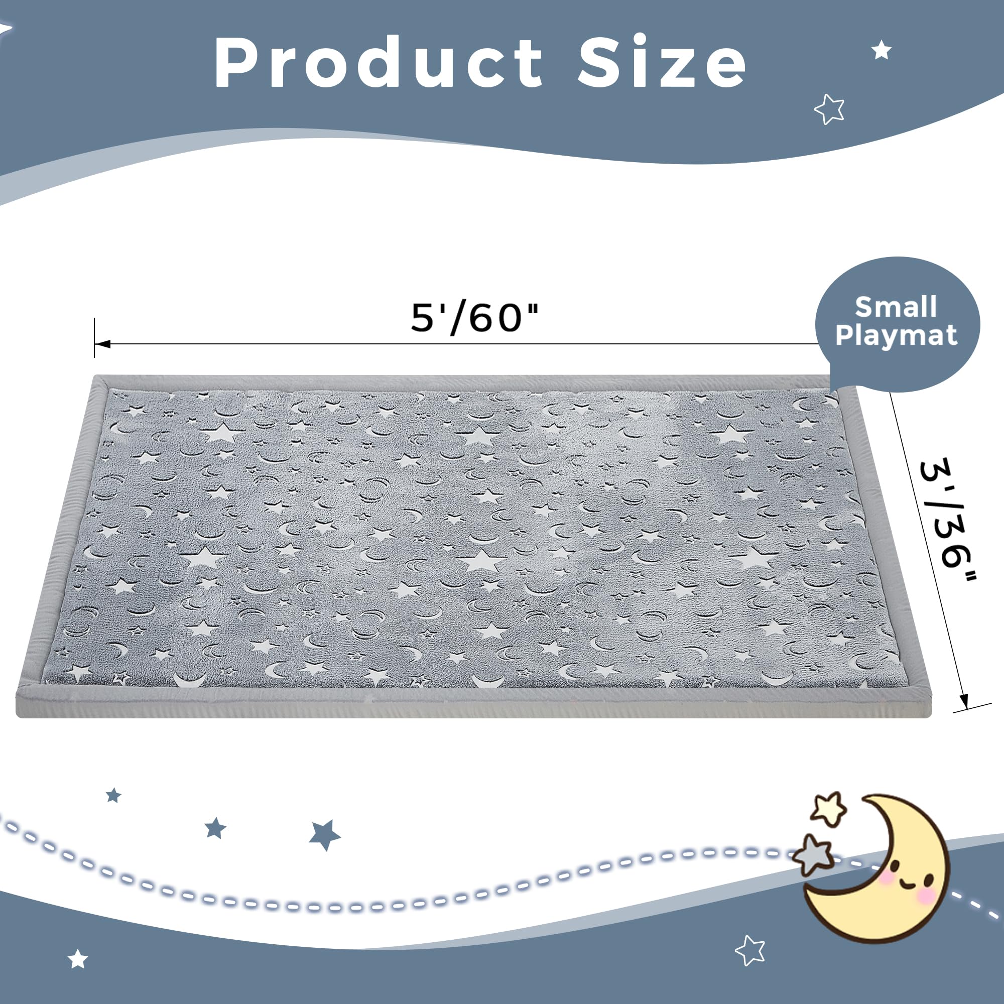 MAXYOYO Play Mat non-slip backing detail demonstrating stable footing