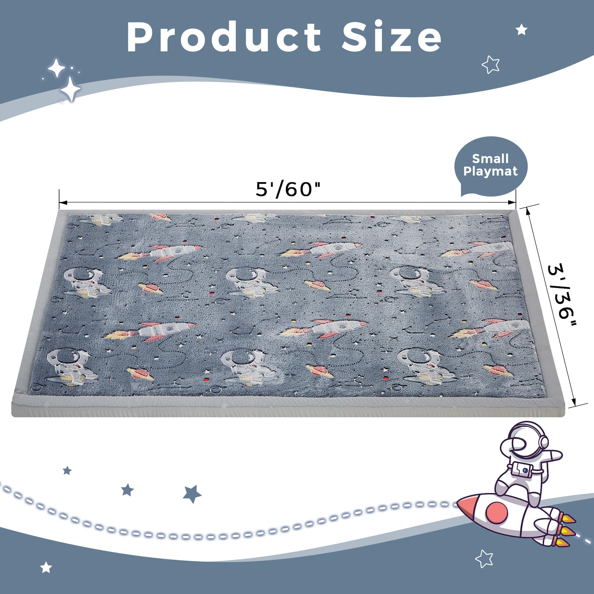 MAXYOYO Baby Play Mat toddler crawl scene on cushioned surface for safe play.