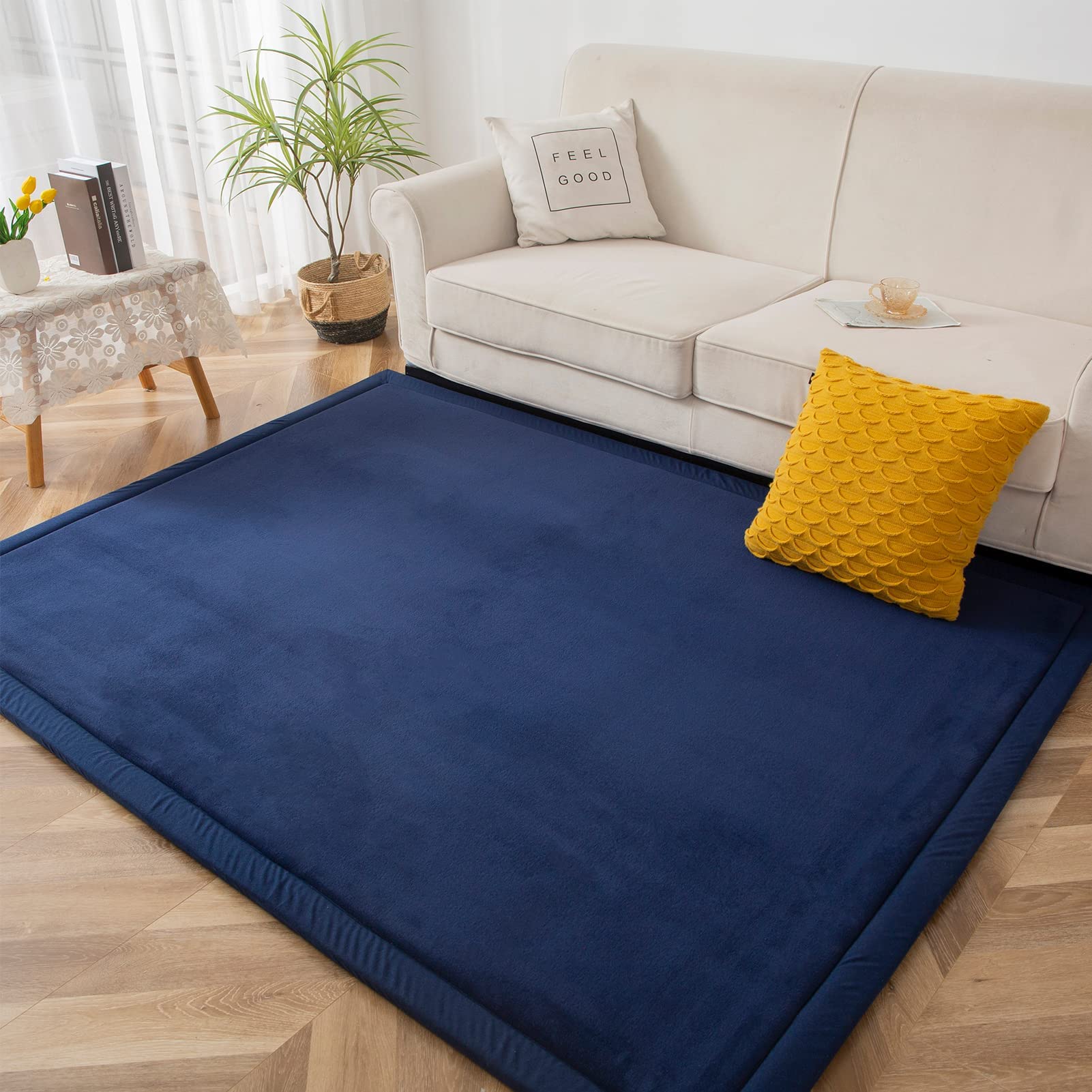 MAXYOYO Memory foam padding close-up shows 3 cm thickness for cushioned play