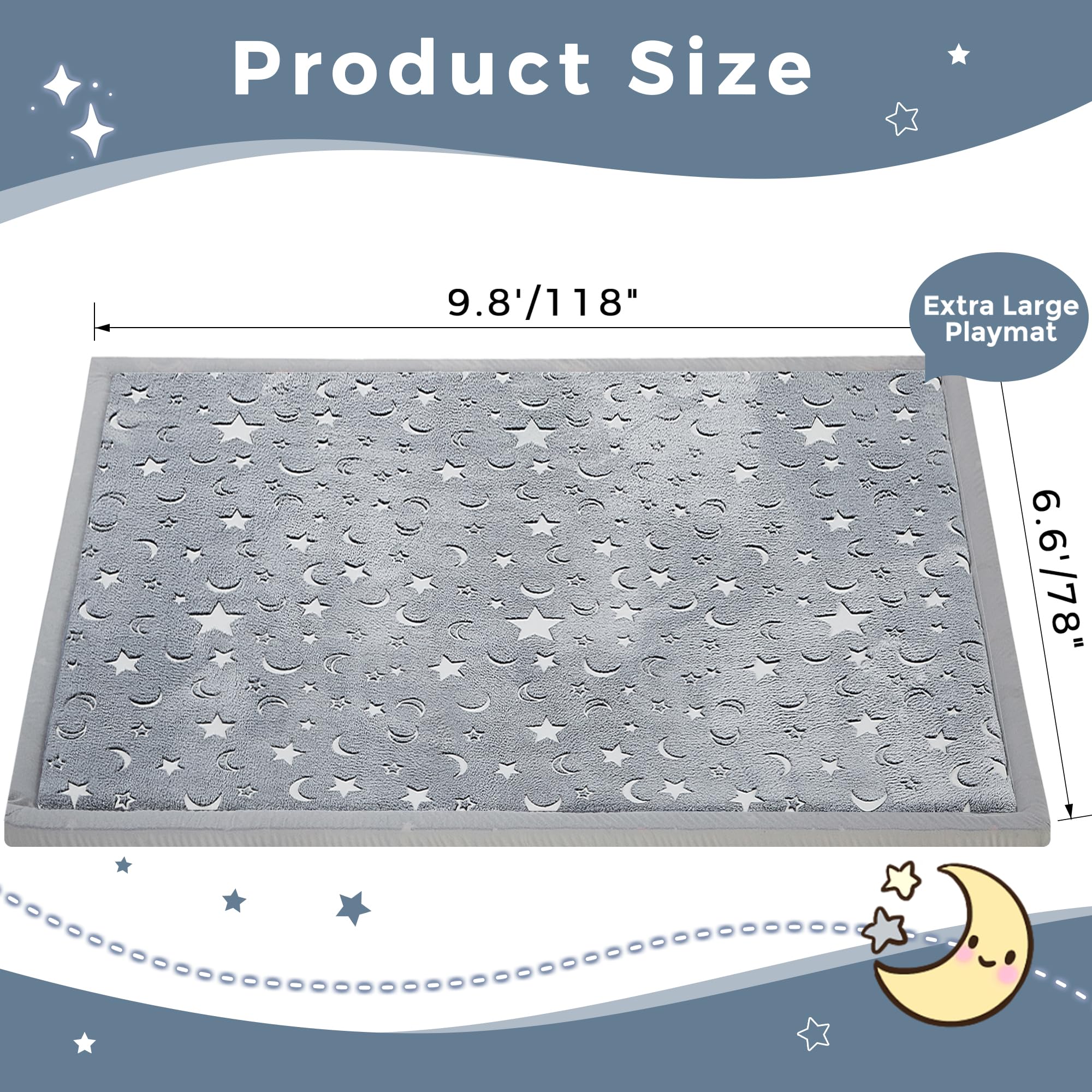 MAXYOYO memory-foam-padding highlights cushioned comfort that reduces floor pressure during play.
