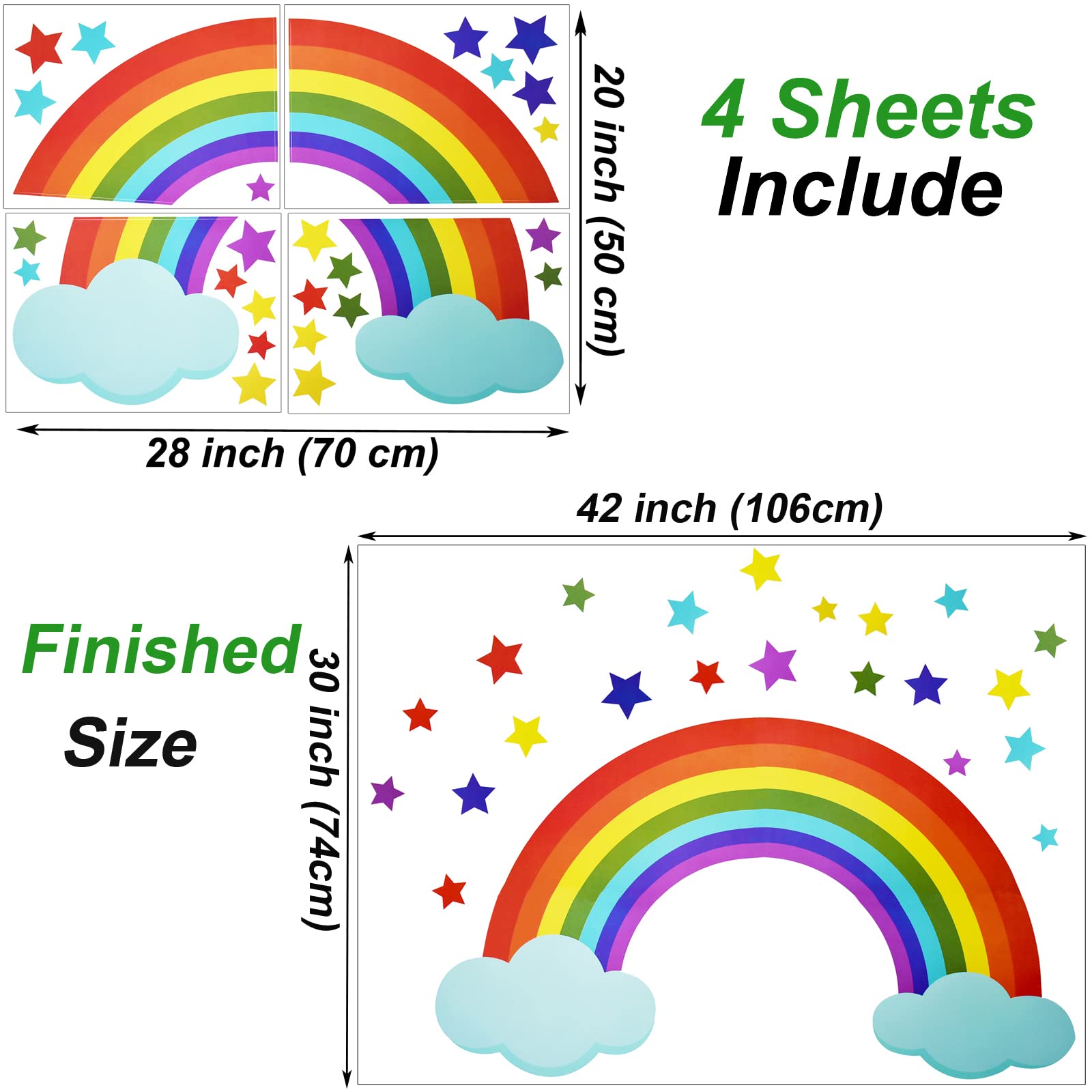 Maydahui colorful stars wall sticker adds bright playroom vibes
