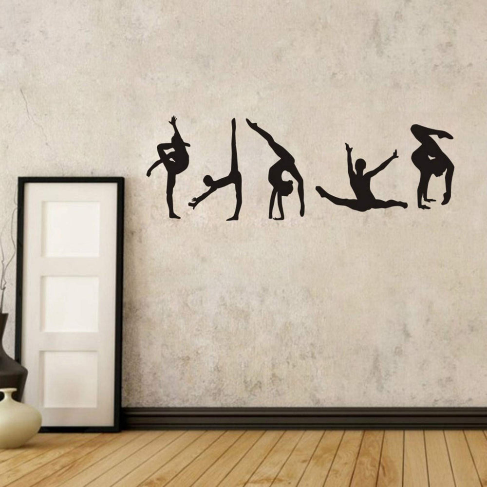 Maydahui dancer wall decal room setup-2 removable without residue for rental-friendly decor.
