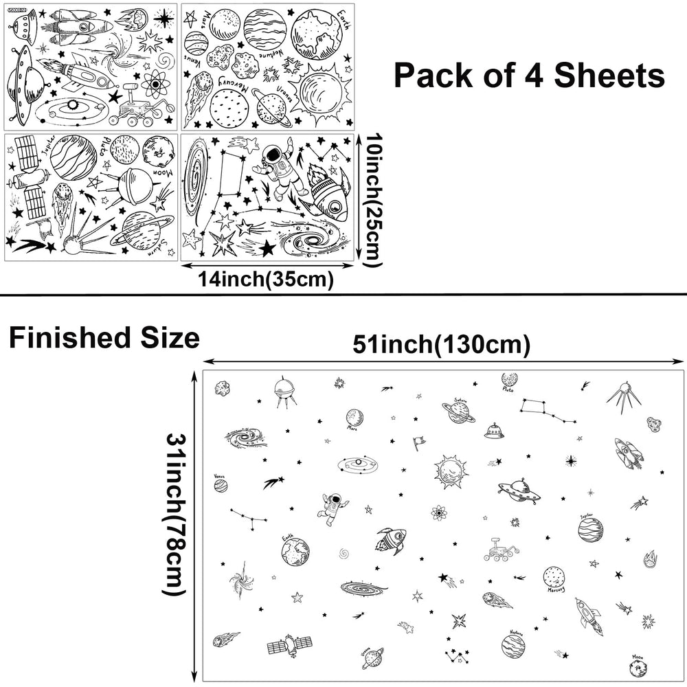 Maydahui outer space wall stickers planets brighten walls and stimulate curiosity at home.