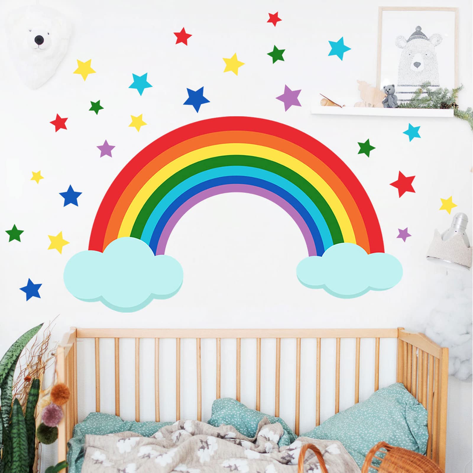 Maydahui removable peel-and-stick wall art for easy repositioning