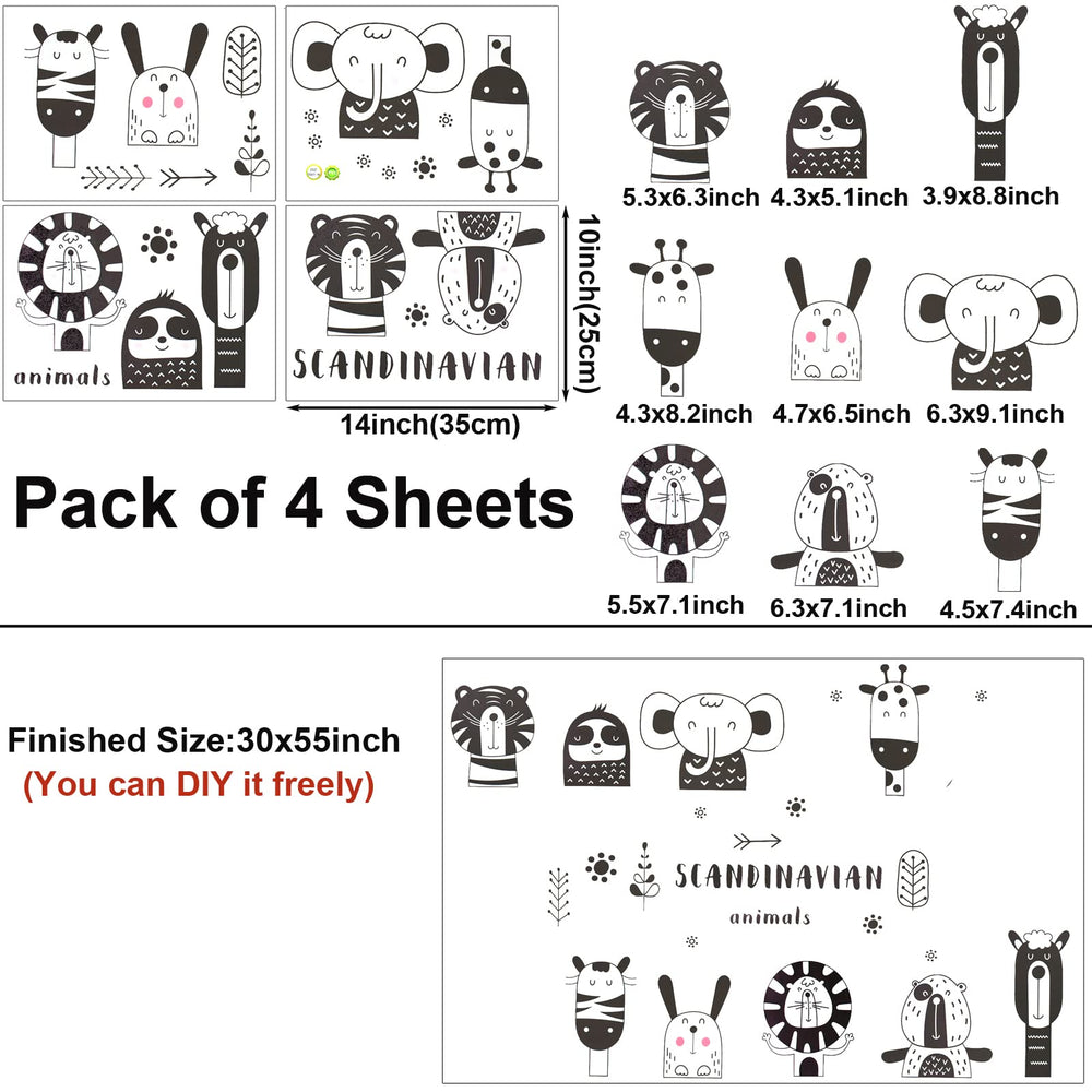 Maydahui Safari Wall Decals feature 23 patterns for easy, imaginative room storytelling.