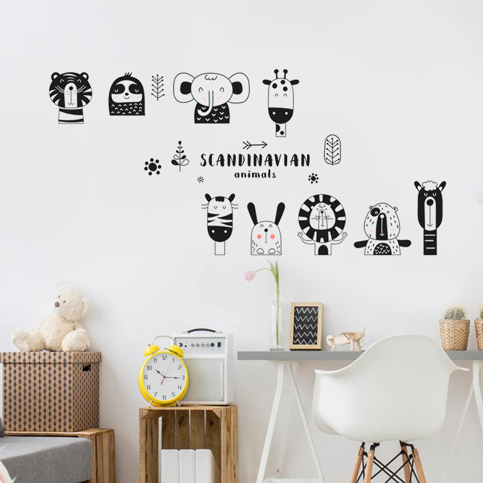 Maydahui safari decals finished size 55x30 inches make a bold, cohesive scene.