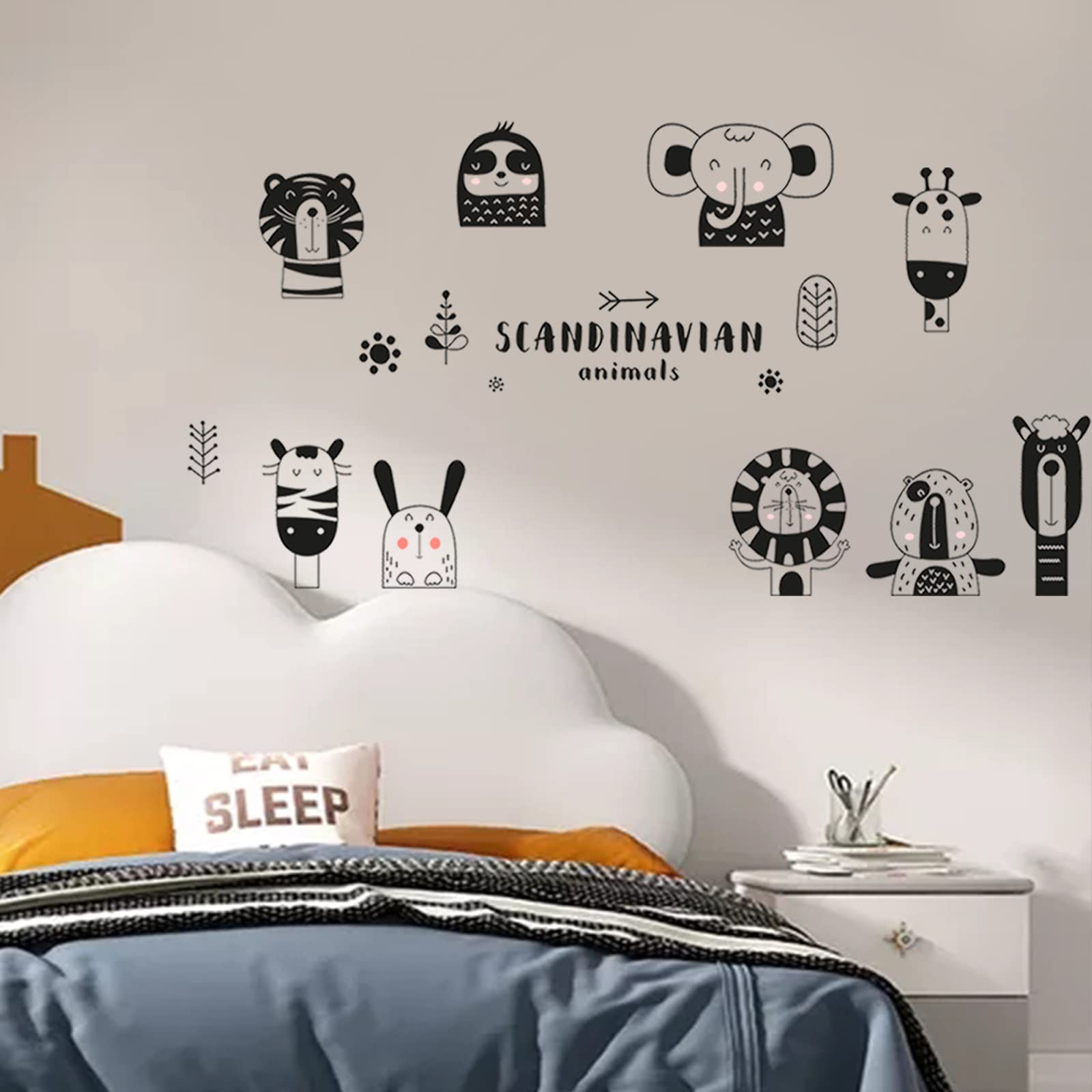Maydahui decals stick to smooth surfaces like walls or doors for quick decorating.