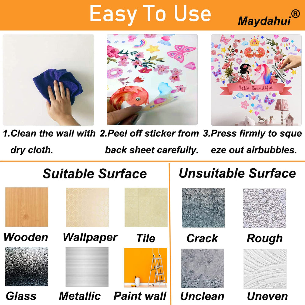 Maydahui wall decal assembly instructions and layout ideas