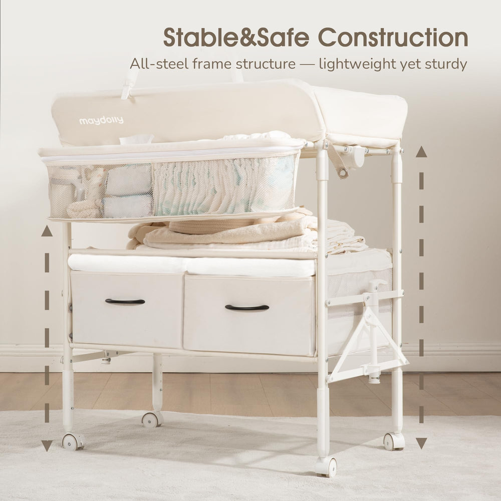 Maydolly adjustable height four level, supporting caregivers of different statures.