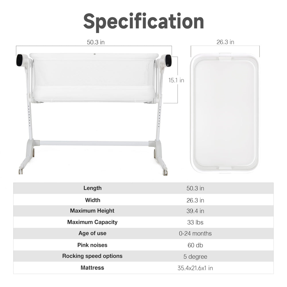 Maydolly bassinet breathable mesh sides promote airflow