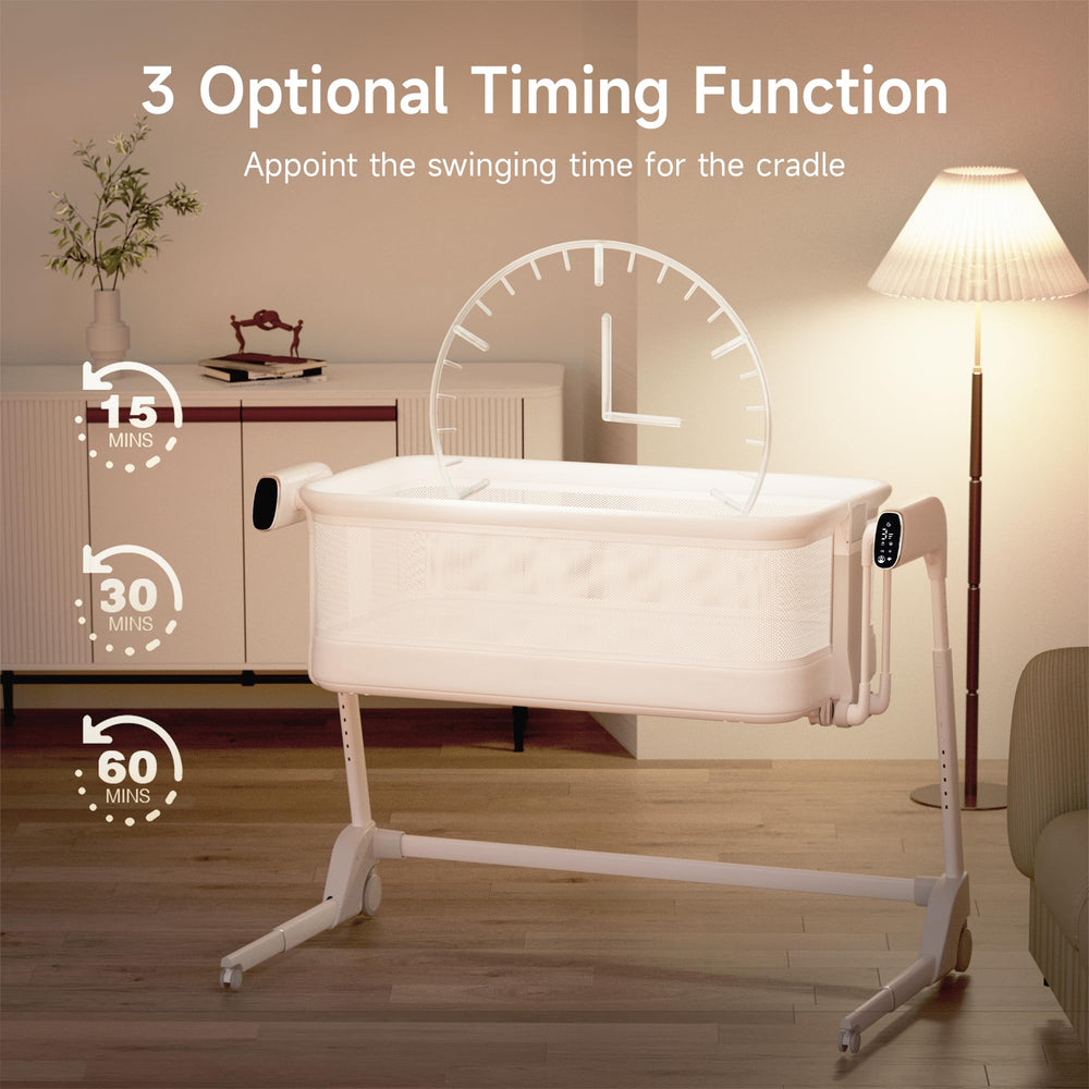 Maydolly baby bassinet playpen area displays large, versatile space