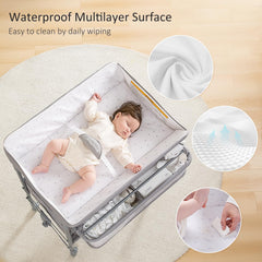Maydolly table with 360° casters for smooth room-to-room mobility.