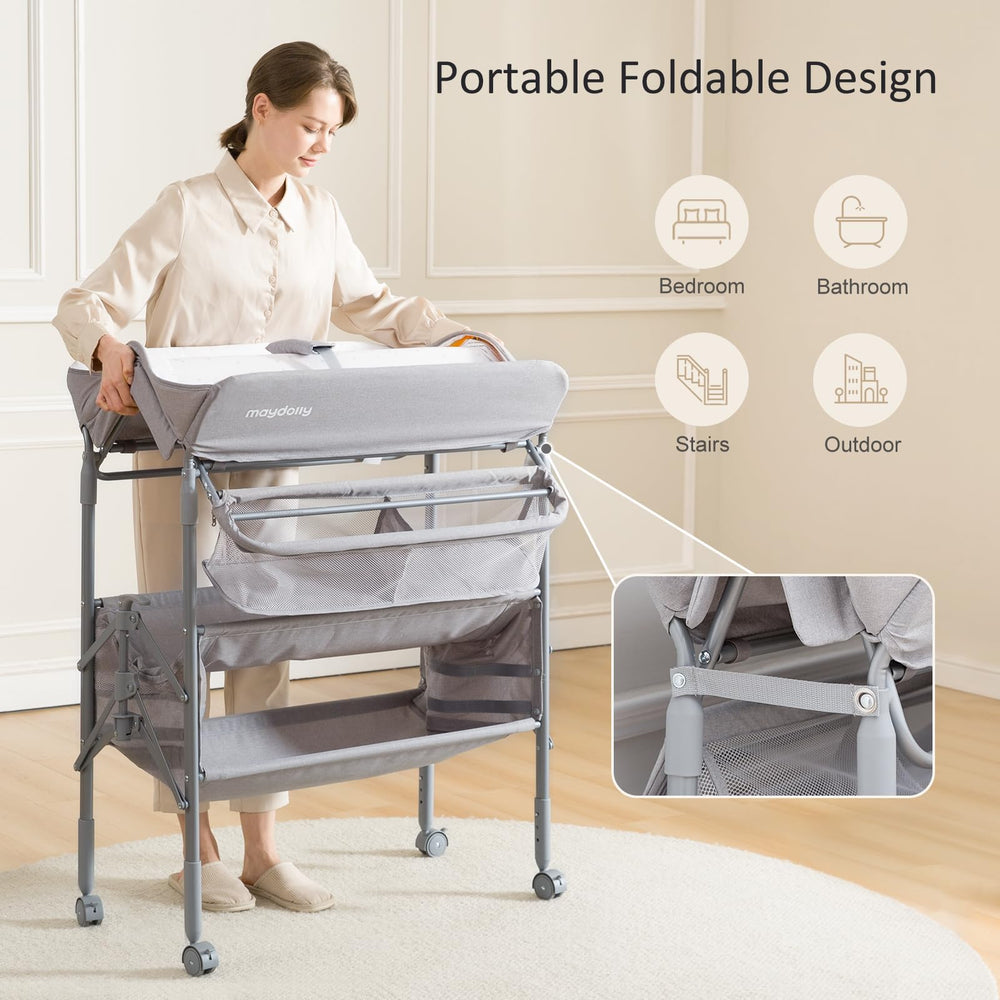 Maydolly waterproof PVC surface cleans quickly after spills.