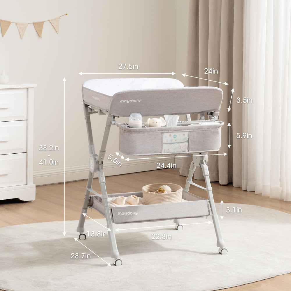 Maydolly changing table uses non-toxic materials for safe use