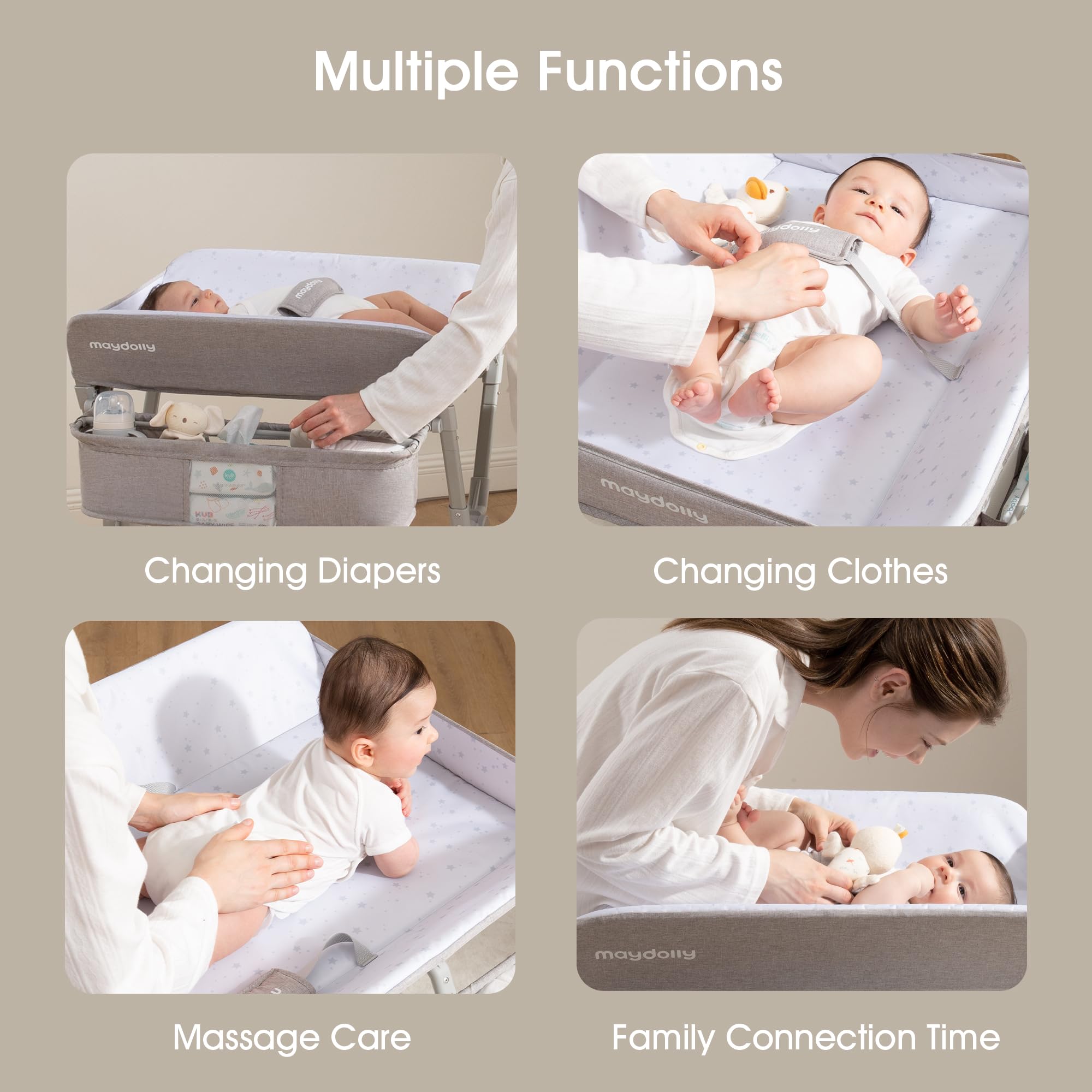 Maydolly changing table waterproof pad resists stains during changes