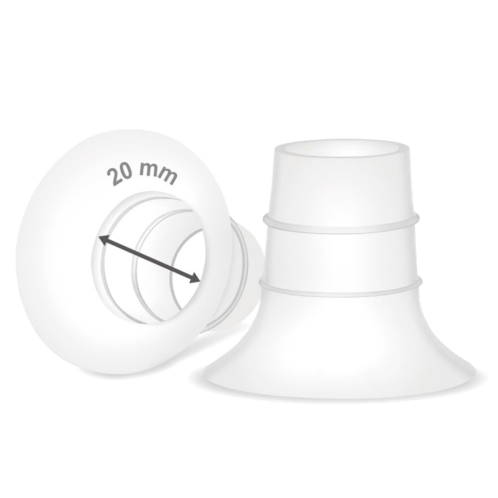 Maymom 20mm flange insert front view for snug shield fit