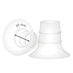 Maymom 20mm flange insert front view for snug shield fit