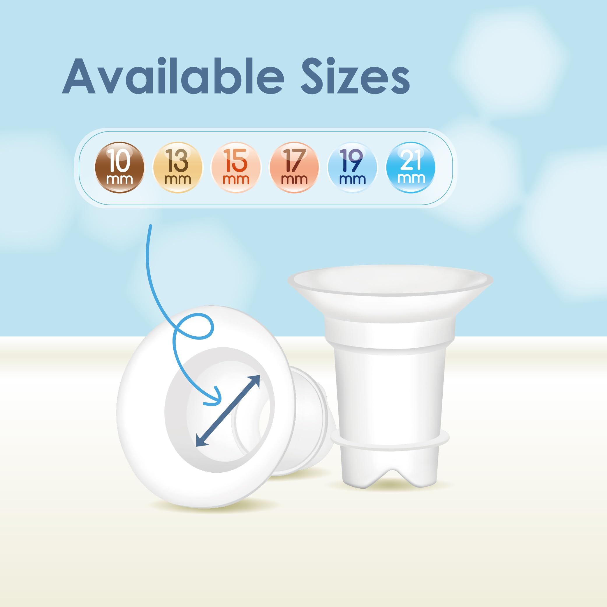 Maymom 21mm insert compatible with Lansino 24mm flange for variety.