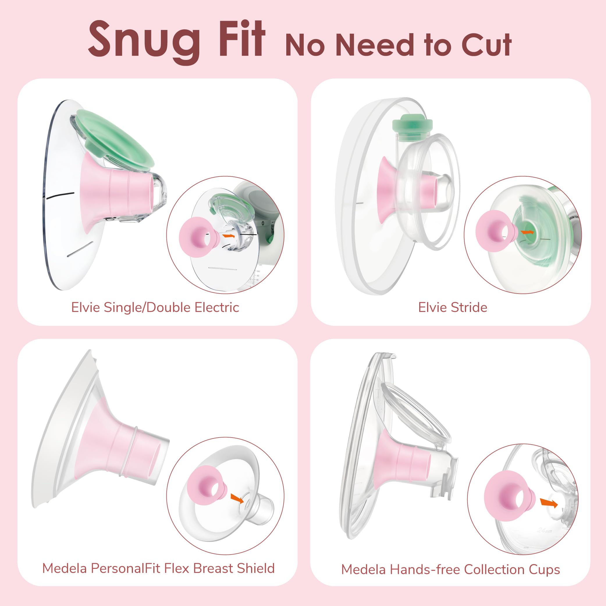 Maymom 24mm flange insert compatible with Ameda and Motif flanges.