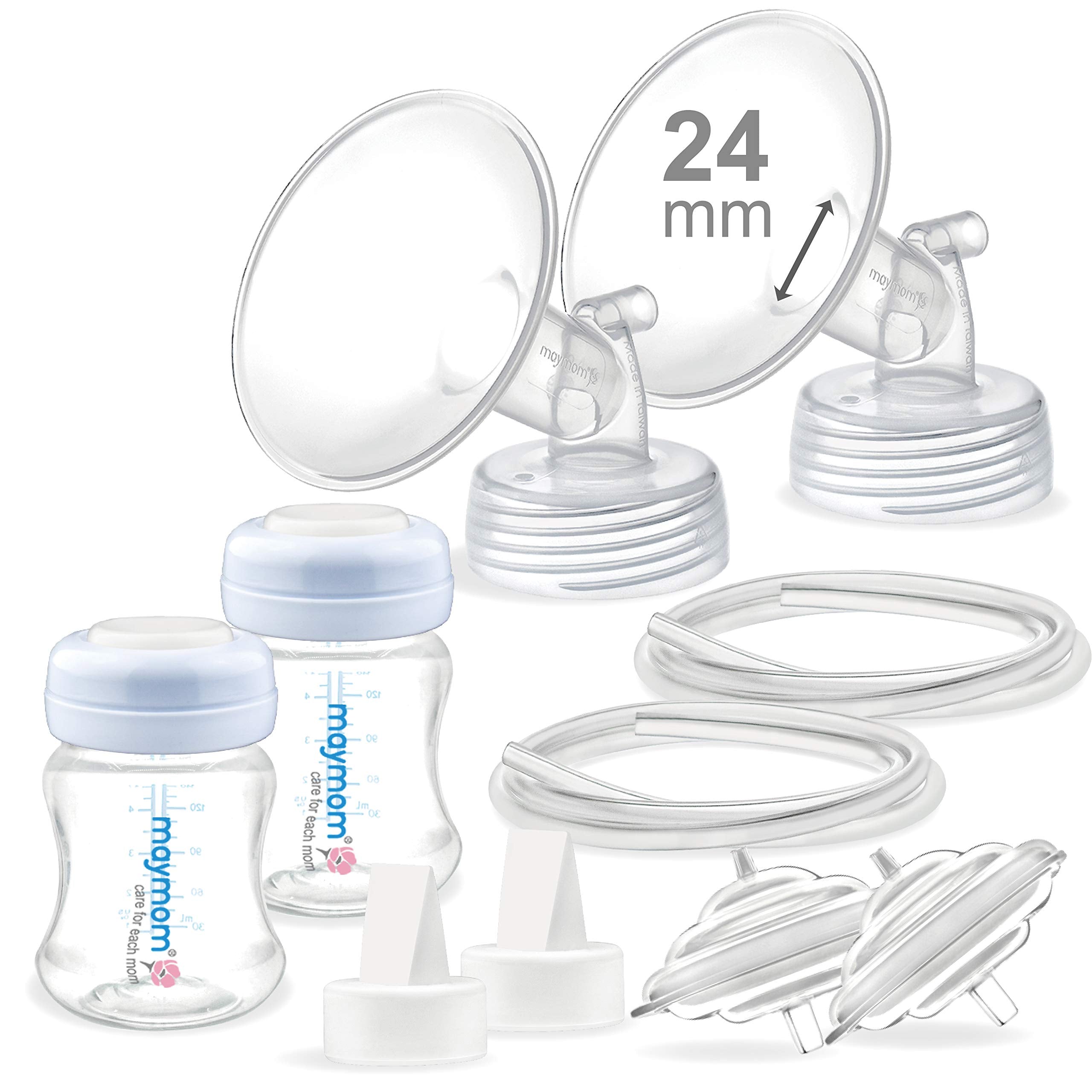 Maymom 24mm flange fits Spectra S1/S2 for comfortable pumping sessions