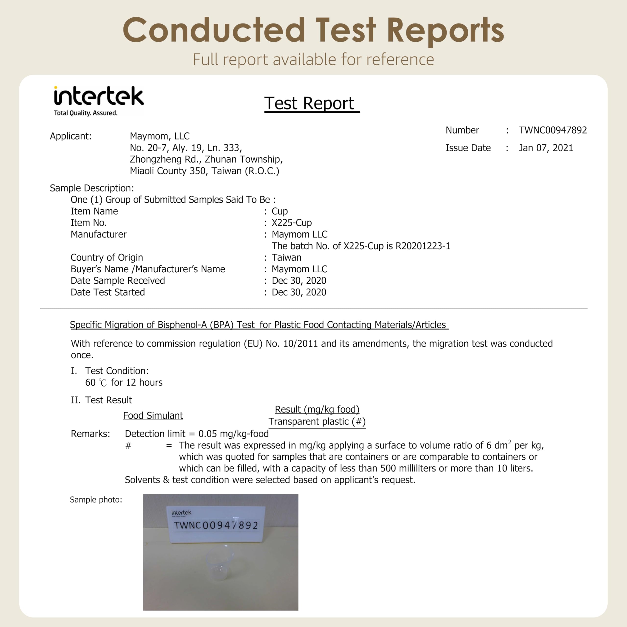 Maymom Baby Feeding Cup can be cleaned in boiling water for sanitizing.