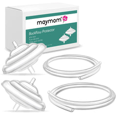 Maymom backflow protector with large cap showing secure tubing connection.