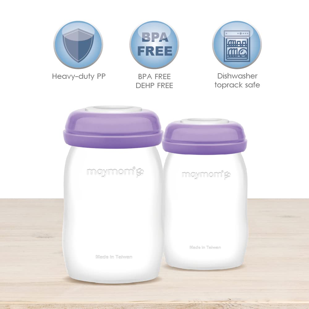 Maymom bottle with Lansinoh pump compatibility for easy use