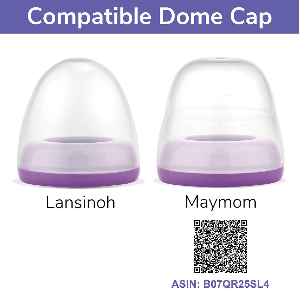 Maymom bottle top in use on a breastpump bottle