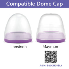 Maymom bottle top in use on a breastpump bottle