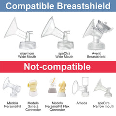 Maymom BPA-free PP material highlights a safe, reusable pumping accessory.