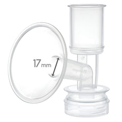 Maymom 17mm breast shield flange for precise fit with Ameda pumps.