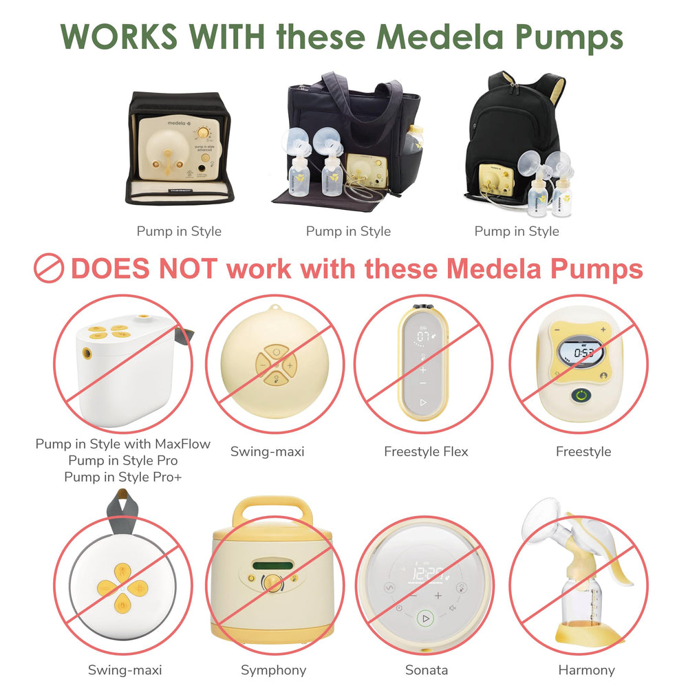 Maymom 19mm two-piece shields for comfortable fit and Medela compatibility.