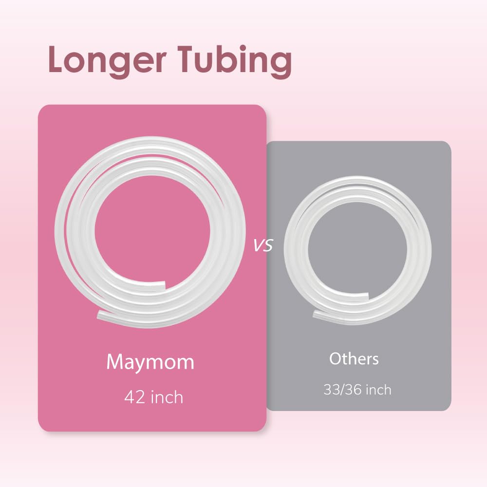 Maymom closed-system diagram illustrates milk staying out of the tubing.